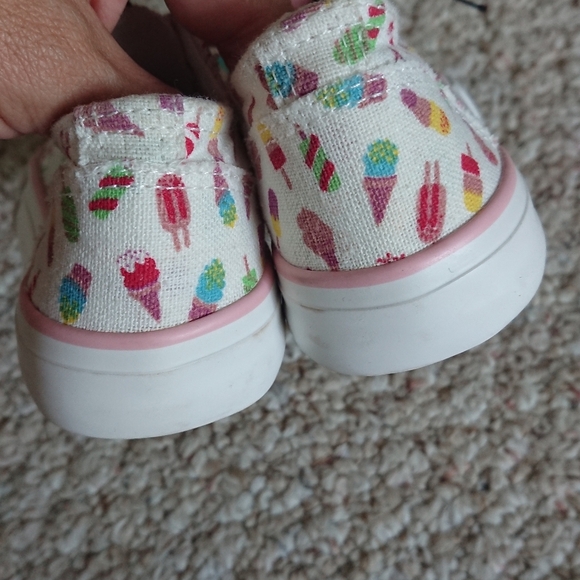 lily and Dan Colorful Ice Cream Cone Slip-On Canvas Sneakers size 8/9 - Picture 4 of 9